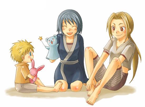 Shizune and Tsunade and baby Naruto